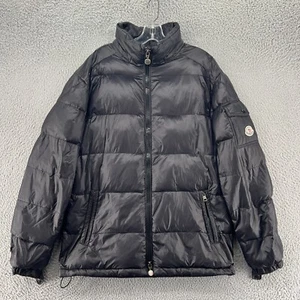 Moncler Jacket Mens 5 Black Puffer Full Zip Mock Neck Outerwear Coat * - Picture 1 of 13