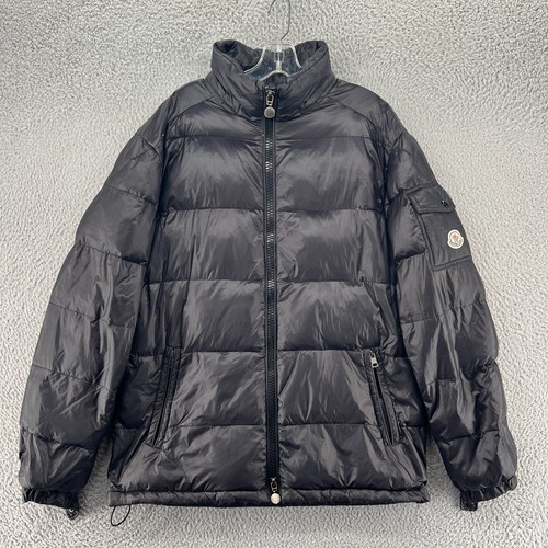 Moncler Giacca Uomo 5 Nero Puffer Full Zip Finto Collo Cappotto Capispalla *