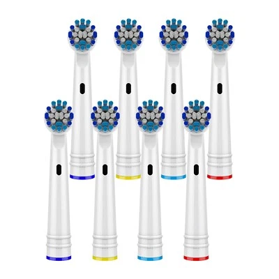 8 Stück Oral-B Pro CrossAction Weiß Clean Aufsteckbürsten Precision EB20-P