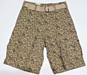 Levi's Strauss Mens Cargo Shorts w/Brown Belt , Camouflage /Camo Tan, 30 Waist - Picture 1 of 2