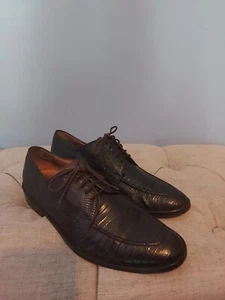 $595 MENS ZELLI BROWN LIZARD  SHOES, SZ 8.5 - Picture 1 of 5