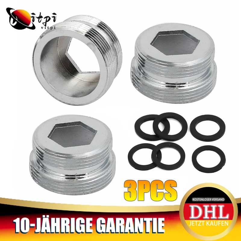 2 Stück Duscharmatur Adapter Verstellbar – Aus Messing, Wasserdicht, Für Küche & Bad