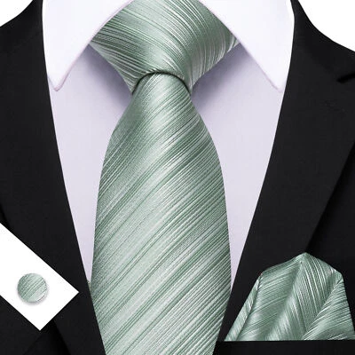 Juego de corbata y gemelos cuadrados de bolsillo para hombre clásica boda formal cachemira Foto 1 de 2