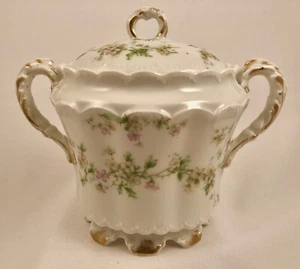 Victorian Haviland & Co. Limoges Sugar Bowl, Scalloped Foot, Over Sized - Picture 1 of 9
