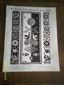 1957 1 PLANCHE ART DECORATIF BRETON MODERNE PIERRE PERON PEINTRE MARINE - Imagen 1 de 1