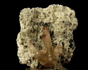 TOPAZ nice crystals on rhyolite - MEXICO San Luis Potosí - Tepetate /kz505 - Picture 1 of 7