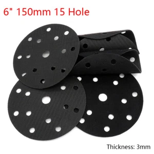 6" 150mm 15 Loch Pad Sparer Schutz Pad für Schleifpad Klett Stützteller - Bild 1 von 6
