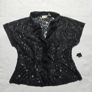 Victoria's Secret Black Sheer Deep V-Neck Beach Cover Up Adult Women's S Small - Picture 1 of 6