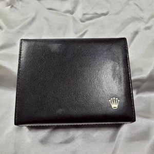 Genuine Rolex Cellini Watch Box 49.00.71 Black Box Leather Box Montres SA Geneve - Picture 1 of 19