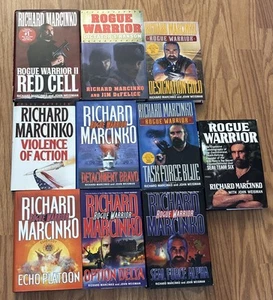 Lot of 10 Rogue Warrior Books Richard Marcinko ALL HCDJ - 4x 1st Ed. - Red Cell - Imagen 1 de 4