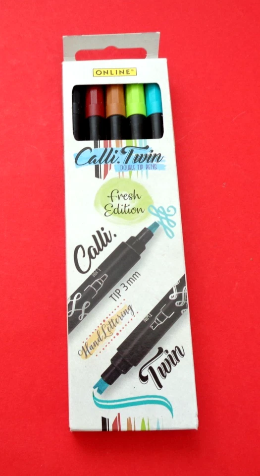 Online Calli.TWIN Double Tip Pens Kalligrafie Stifte 5er FRESH Handlettering