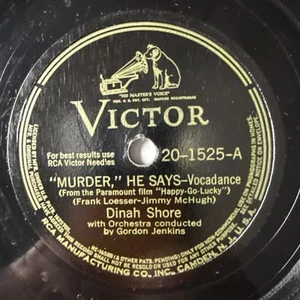 10" 78 RPM-Dinah Shore-Murder He Says/Something to Remember You By/20-1525 - Picture 1 of 4