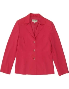 PIERRE CARDIN Womens 3 Button Blazer Jacket IT 46 Large Pink Acetate VU03 - Picture 1 of 4
