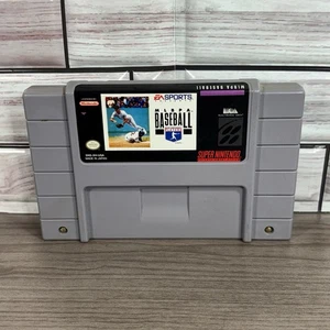 MLBPA BASEBALL SUPER NINTENDO SNES VIDEO GAME AUTHENTIC - Picture 1 of 8