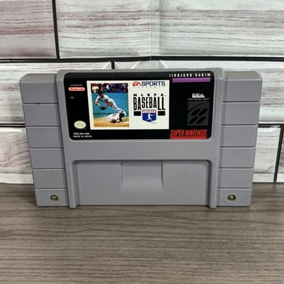 MLBPA BASEBALL SUPER NINTENDO SNES VIDEO GAME AUTHENTIC - Image 1 of 4