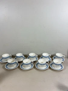 Set of 9 Wedgwood Lavender Queensware Demitasse Cup and Saucer - Picture 1 of 6