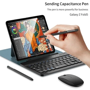 Do Samsung Galaxy Z Fold5 GKK Regulacja biegów Klawiatura Bluetooth + długopis + mysz - Zdjęcie 1 z 6