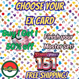 | Ex Karte aussuchen | Pokémon SV3.5: Scharlachrot & Violett 151 | KOSTENLOSER VERSAND | - Bild 1 von 13