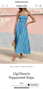Mister Zimi Gigi Dress in Peppermint Stripe - Size 8 - Almost New - Picture 1 of 10