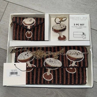 Viral Rachel Zoe Cuentas Espresso Martini En Caja Set de Regalo Bolsa Monedero y Dije Foto 1 de 4