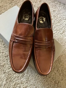 Florsheim Men’s Loafers Brown Leather Slip On Shoe Sz 9 Unused - Picture 1 of 11