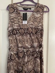 Dorothy Perkins Snake Skin Print Summer Jumpsuit Size 16 NWT - Picture 1 of 12