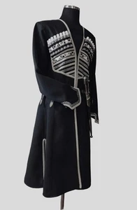 Black Wool National Costume Georgian Chokha Cherkeska Dance Without Accessories - Picture 1 of 3