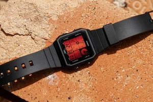 Burgundy Haze – Modified Watch Based on Casio LF20W – Red Gradient to black EDC - Picture 1 of 10