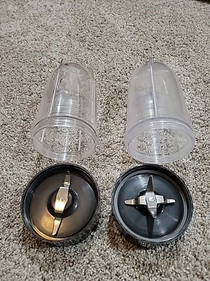 Magic Bullet Blender Replacement Cross & Flat Blades 1 Seal Set of 2 4 Fin W Cup - Image 1 of 4