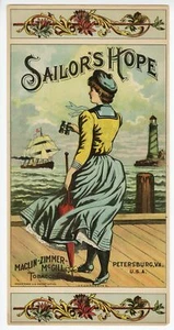 SAILOR'S HOPE Caddy Crate Label || Maclin-Zimmer McGill, Petersburg, Virignia, W - Picture 1 of 1