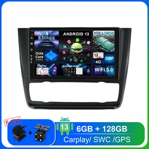 6+128G Autoradio GPS Android 13 Pour BMW 1 Series E81 E82 E87 E88 DAB SWC WIFI - Afbeelding 1 van 6