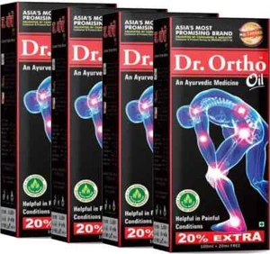 Dr. Ortho Olio MASSAGGIO DOLORI ARTICOLARI AYURVEDICI (Confezione da 4) Liquido (4 x 120 ml) - Foto 1 di 3