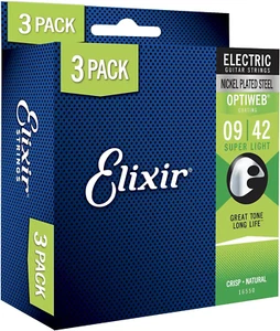 Strings, Electric Guitar Strings, Nickel Plated Steel with OPTIWEB Coating, Long - Picture 1 of 6