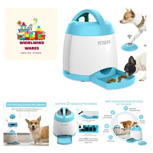 Treat Dispenser Giocattoli per Cani, Alimentatore Automatico per Animali Domestici con Doppio Alimentatore e Rem... - Foto 1 di 7