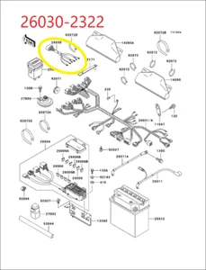 * Genuine Kawasaki UTV Harness Mule 3000 3010 3020 P/N 26030-2322 - Foto 1 di 2