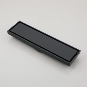 Matte Black 12 inch Bathroom Shower Waste Water Floor Drain Tile Insert - Picture 1 of 8