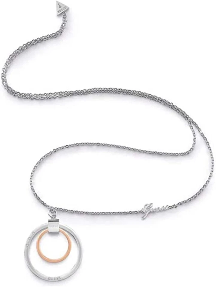 GUESS collana per donna collezione circle in acciaio bicolore UBN29033 - Immagine 1 di 1