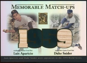 2003 Topps Tribute World Series Memorable Match-Ups 1959 Aparicio/Snider #34/59 - Bild 1 von 2