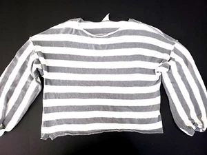 By Together Women's Top/Tunic Size S Knit White/Grey stripes - Picture 1 of 4