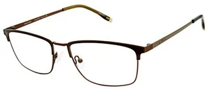 PERRY ELLIS PE 387-1 Brille Brillengestell Dunkelbraun 54mm HERREN Designer Optik NEU - Bild 1 von 3