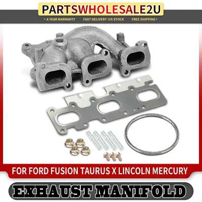 Right Exhaust Manifold w/ Gasket for Ford Taurus Fusion Flex Edge Lincoln MKS - Image 1 of 4