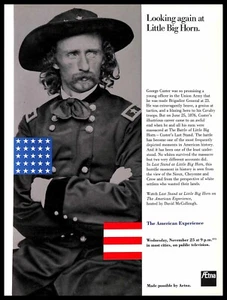 1992 Aetna The American Experience Vintage ANUNCIO IMPRESO Little Big Horn Documental - Imagen 1 de 5