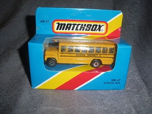 289B Vintage 1981 Matchbox MB 47 Autobus per la Scuola Quartiere 2 USA 1:76 - Foto 1 di 4