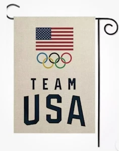 USA Spiele Flaggen USA TEAM Sport Garten Flagge National Olympic Ringe doppelseitig - Bild 1 von 3