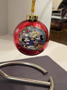 Vintage Weihnachtsschmuck Donald Duck, Minnie & Mickey Mouse & Pluto rot - Bild 1 von 6
