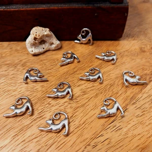 10  Katzen Katze 3D Kettenanhänger Charms  Schmuckherstellung  (15) - Bild 1 von 2