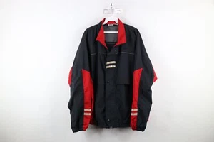Vintage 90s Asics Mens Large Distressed Spell Out Reflective Color Block Jacket - Picture 1 of 16