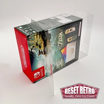 RESET RETRO Custodia protettiva adatta per console Nintendo Switch OLED IMBALLO ORIGINALE 0,5 mm pellicola protettiva