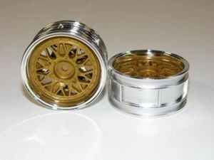 TAMIYA TOURENWAGEN FELGEN 2-TEILIG 1:10 CHROM / GOLD 26mm # 300050548 - Bild 1 von 4