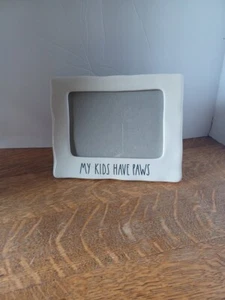 5x7 Rae Dunn Photo Frame - My Kids Have Paws - Picture 1 of 4